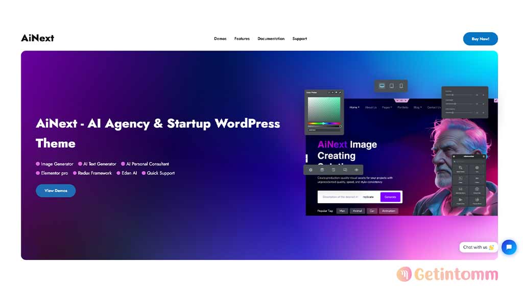 AiNext WordPress Theme v1.4 Free Download – AI Agency & Startup Theme 2 AiNext WordPress Theme premium Free Download with Elementor