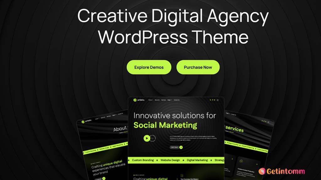 Artistic WordPress Theme v1.0.10 Free Download 2 Creative Digital Agency WordPress Theme free download