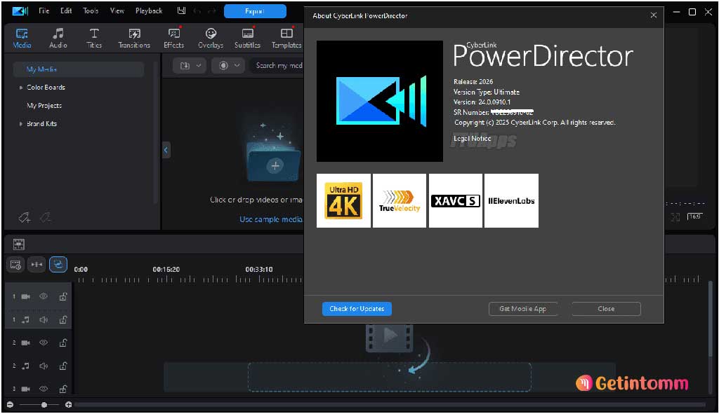 CyberLink PowerDirector Download (Latest 2025) 2 CyberLink PowerDirector 2025 Interface