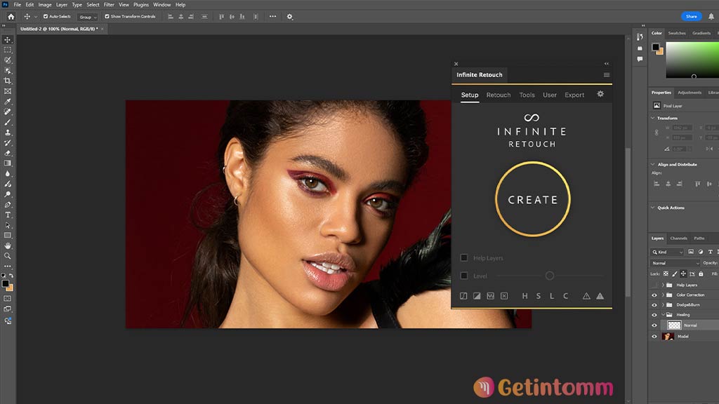 Infinite Tools – Infinite Retouch Panel Download (Latest 2025) 2 Infinite Retouch Panel Photoshop Interface