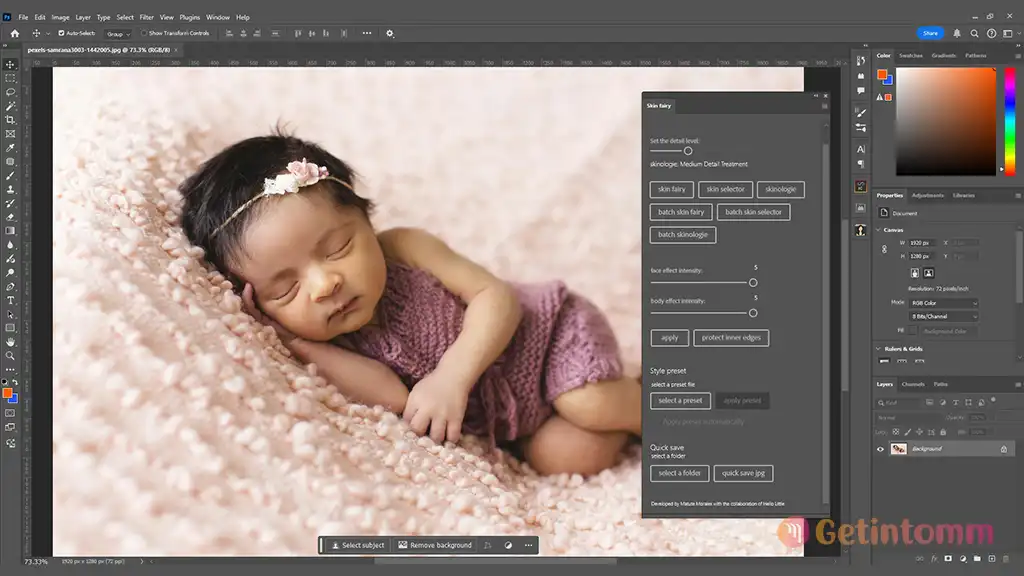 Skin Fairy AI Skin Editing Photoshop Plugin v1.0.0 Free Download 2 Skin Fairy plugin before and after skin retouching