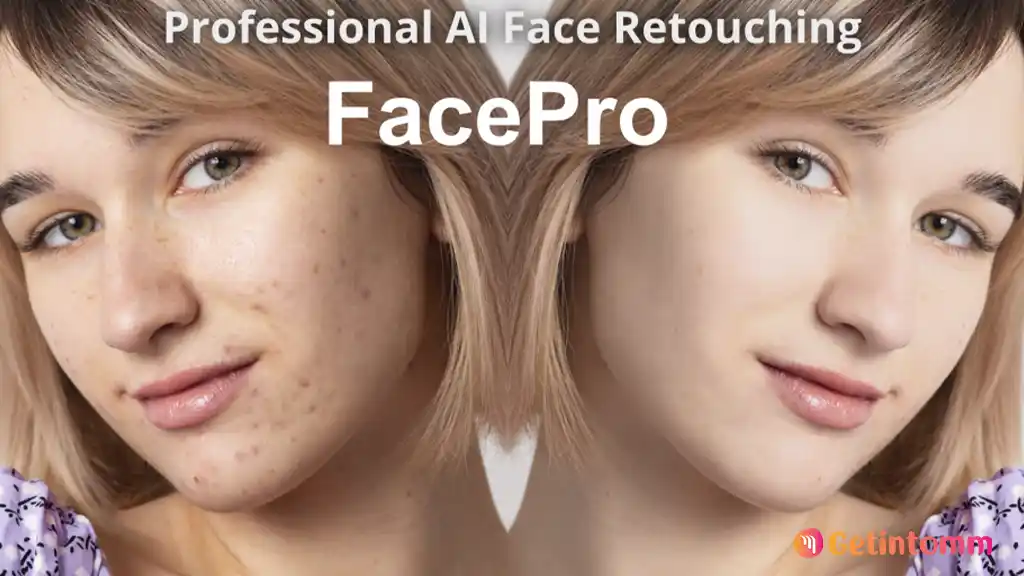 Aescripts – FacePro v1.0.0 (Latest 2025) Download 2 Before and After skin smoothing with FacePro plugin