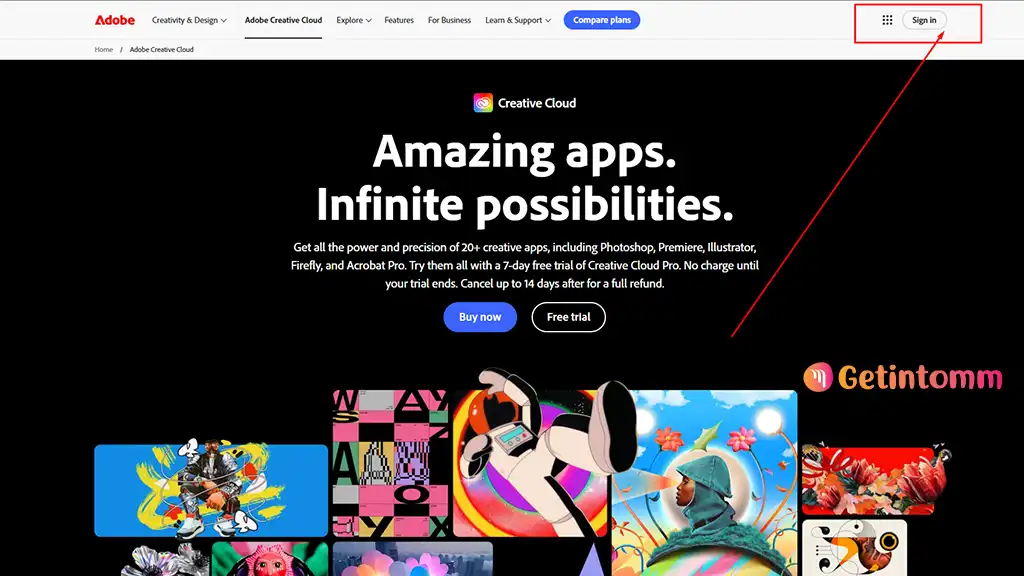 Adobe Creative Cloud Install / ဖွင့်နည်း 2 Adobe Creative Cloud app open on Windows