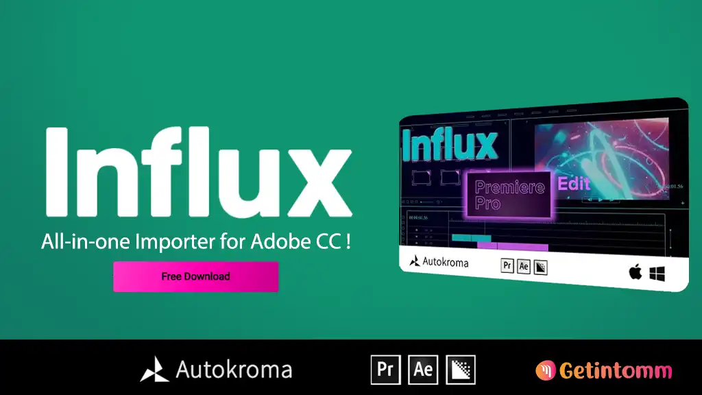 Autokroma Influx v1.6.2 Free Download (Latest Version) 1 Autokroma Influx Adobe CC Panel
