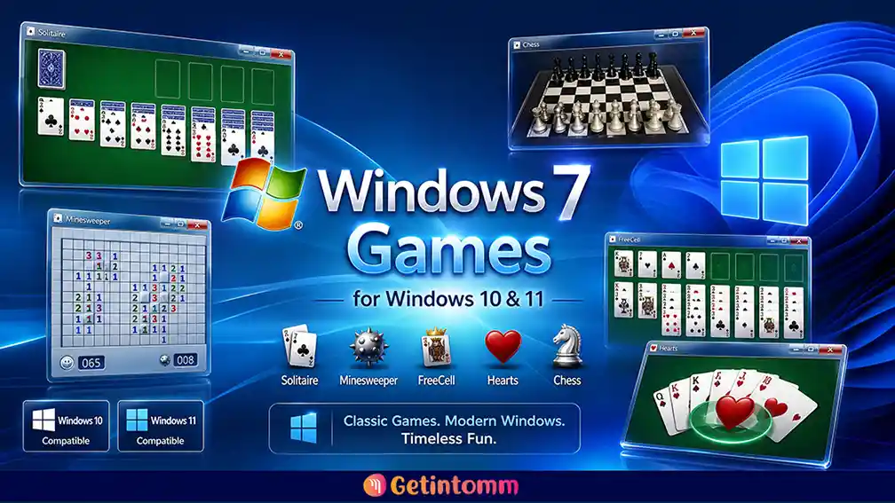Windows 7 Games for Windows 11/10/8 Free Download (Latest Version ) 1 Windows 7 Solitaire Chess Titans Minesweeper