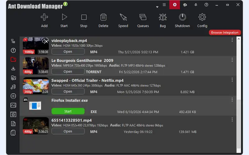Ant Download Manager Pro 2.17.7.96580 Free Download (Latest Version) 2 Ant Download Manager Dashboard and Download Queue